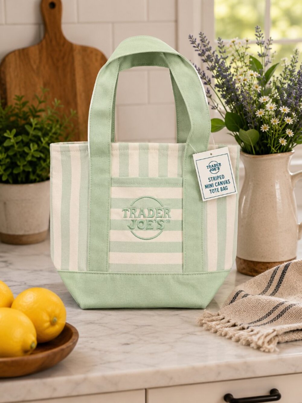 Trader Joe’s Mini Canvas Tote - Spring 2026